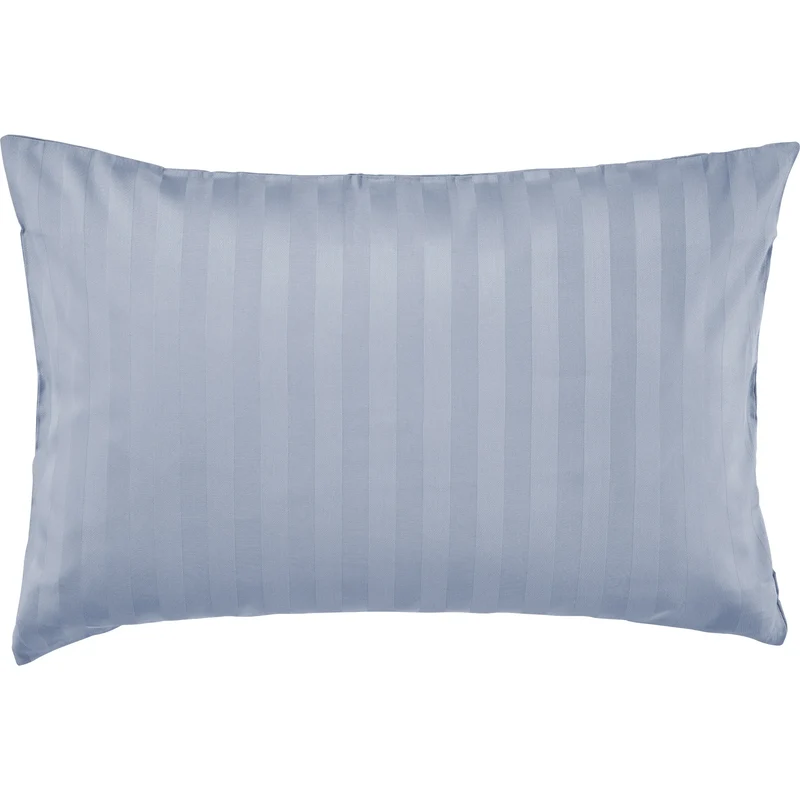 Mako Satin Kissenbezug Damast Streifen - Pure Label - Anthrazit - 40x40cm