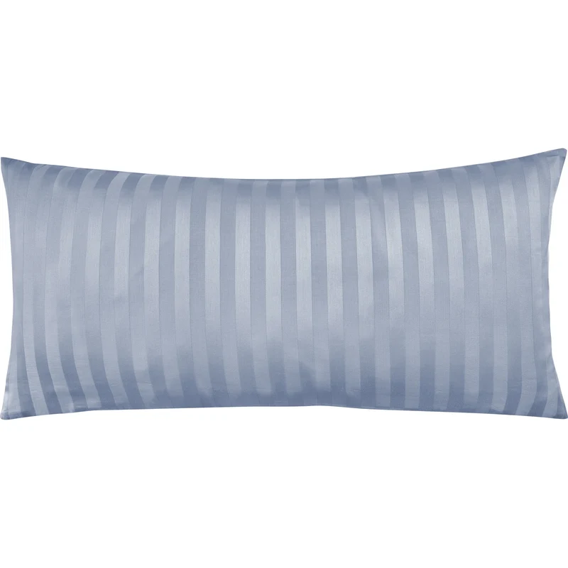 Mako Satin Kissenbezug Damast Streifen - Pure Label - Anthrazit - 40x40cm