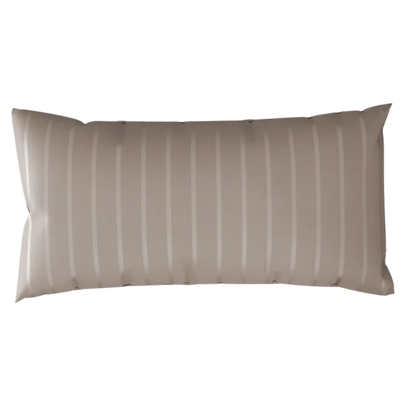 Kissenbezug Mako Satin mit Streifen - Taupe - 40x80