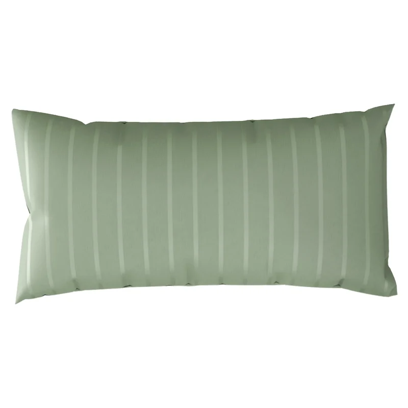 Kissenbezug Mako Satin mit Streifen - Grün - 40x80