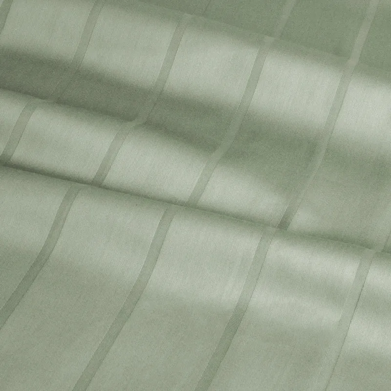 Kissenbezug Mako Satin mit Streifen - Grün - 2x40x80