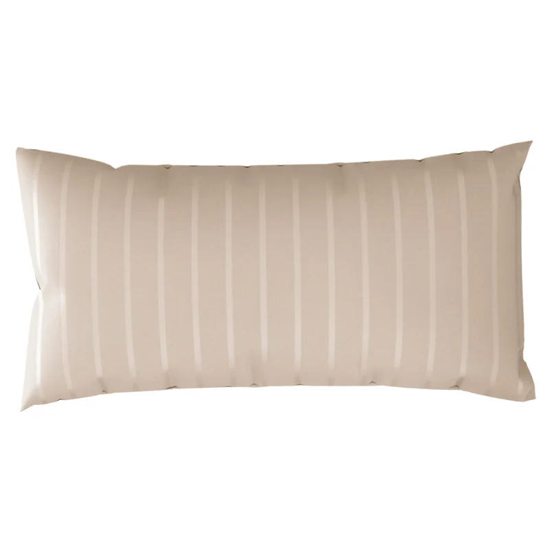 Kissenbezug Mako Satin mit Streifen - Beige - 40x80