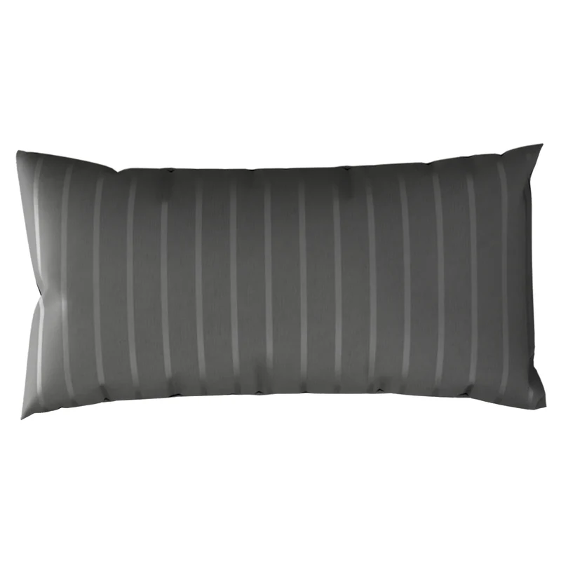 Kissenbezug Mako Satin mit Streifen - Anthrazit - 40x80