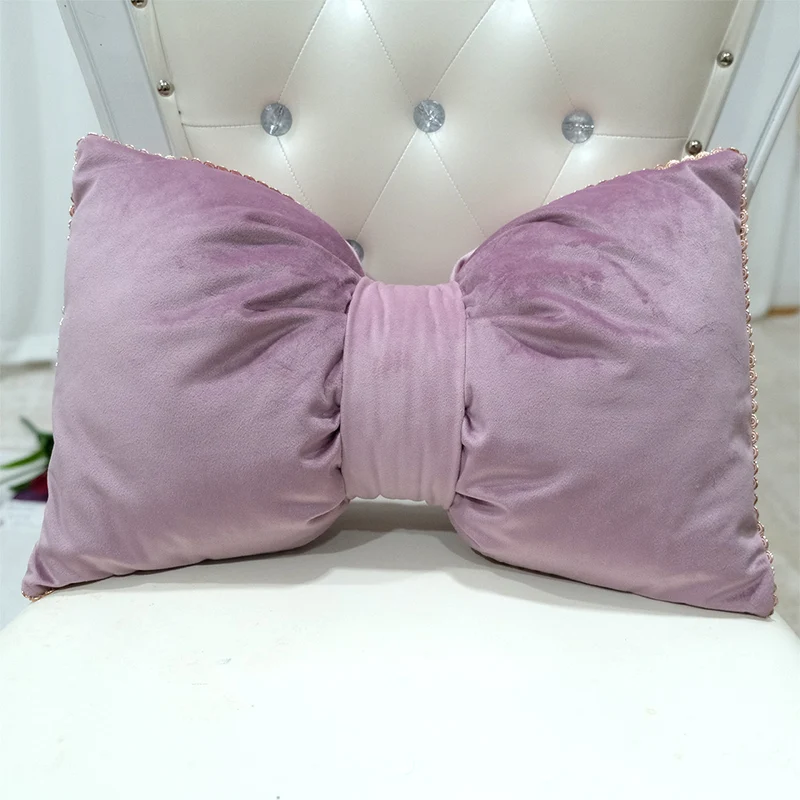 Samtkissen Schleife Typ 30x50cm mit 40cm abnehmbarer Kordel Verschiedene Farben