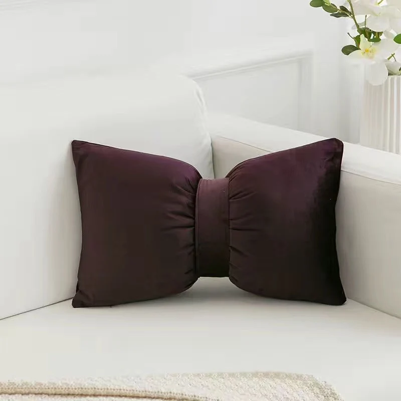 Samtkissen Schleife Typ 30x50cm mit 40cm abnehmbarer Kordel Verschiedene Farben