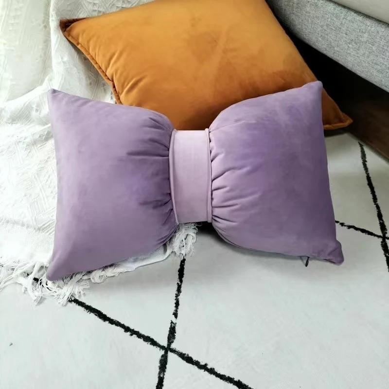 Samtkissen Schleife Typ 30x50cm mit 40cm abnehmbarer Kordel Verschiedene Farben