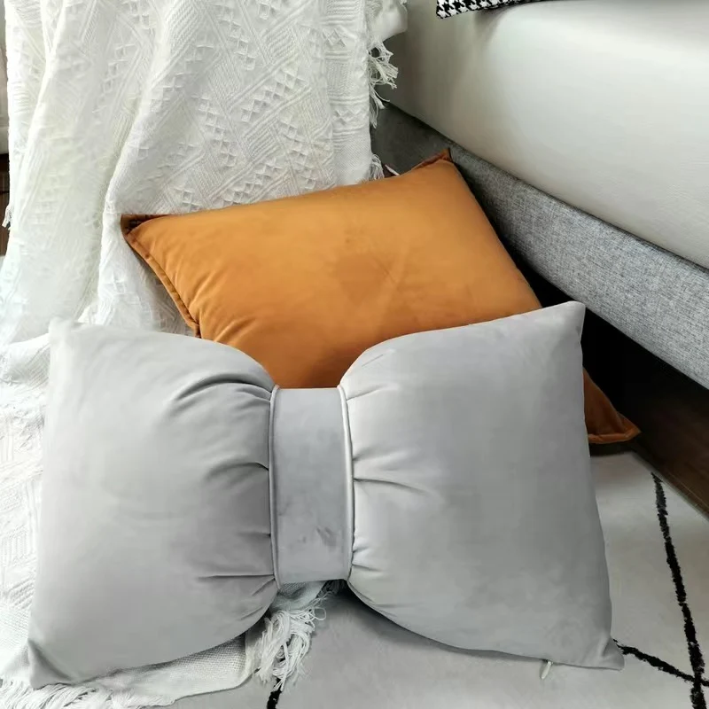 Samtkissen Schleife Typ 30x50cm mit 40cm abnehmbarer Kordel Verschiedene Farben