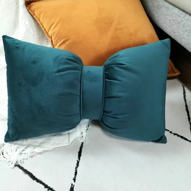 Samtkissen Schleife Typ 30x50cm mit 40cm abnehmbarer Kordel Verschiedene Farben