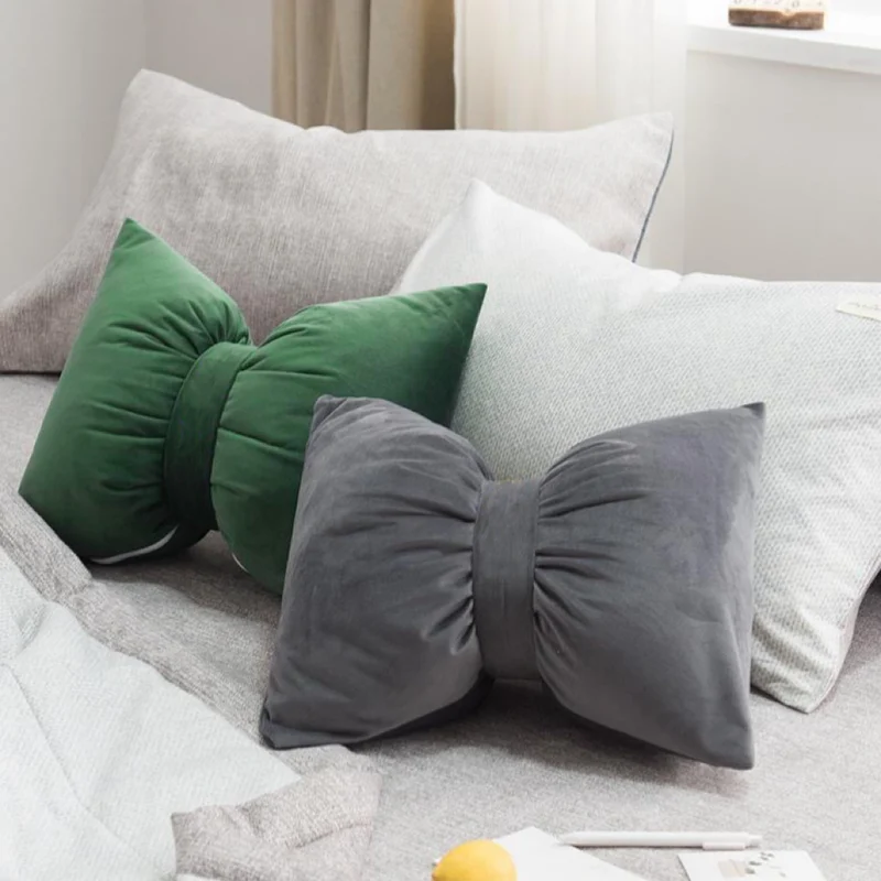 Samtkissen Schleife Typ 30x50cm mit 40cm abnehmbarer Kordel Verschiedene Farben