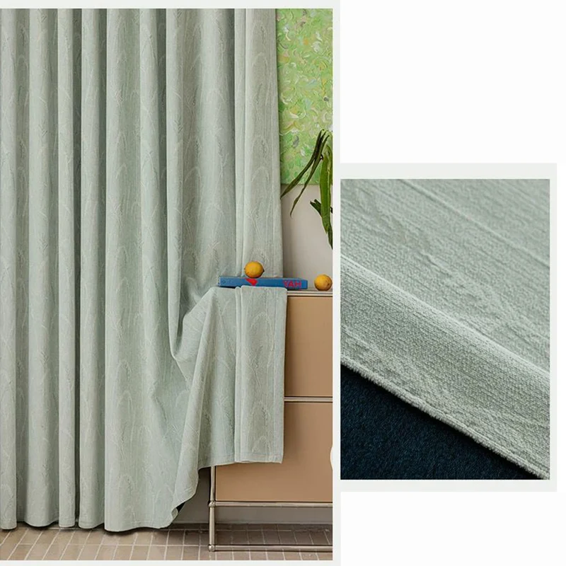 Vorhang Creamy Velvet floral Blumen Muster 95% Verdunkelung Olive – mit Kräuselband (1 Stück)