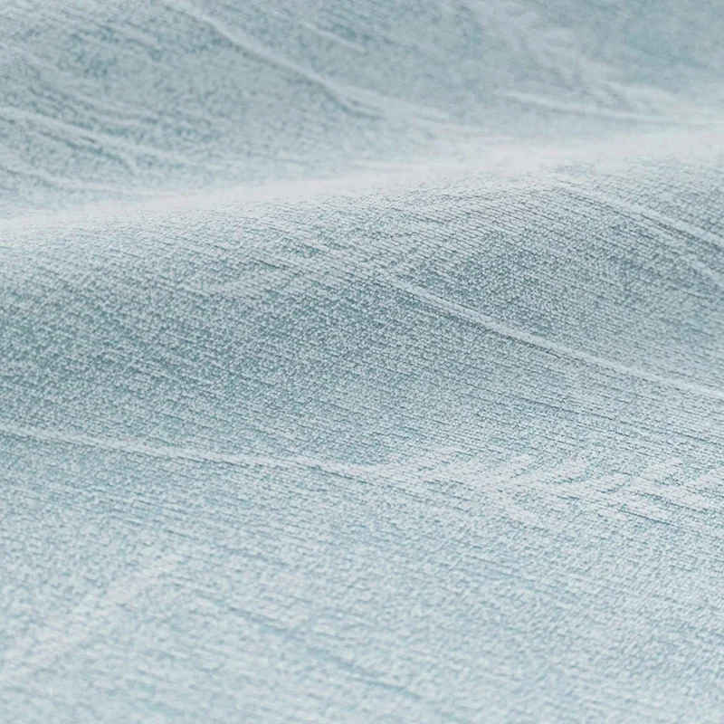 Vorhang Creamy Velvet floral Blumen Muster 99% Verdunkelung Babyblau – mit Kräuselband (1 Stück)