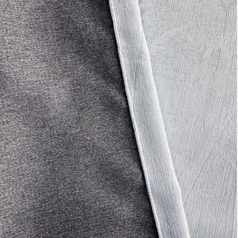 Vorhang Creamy Velvet floral Blumen Muster 99% Verdunkelung Hellgrau – mit Kräuselband (1 Stück)