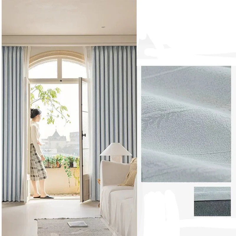 Vorhang Creamy Velvet floral Blumen Muster 99% Verdunkelung Hellgrau – mit Kräuselband (1 Stück)
