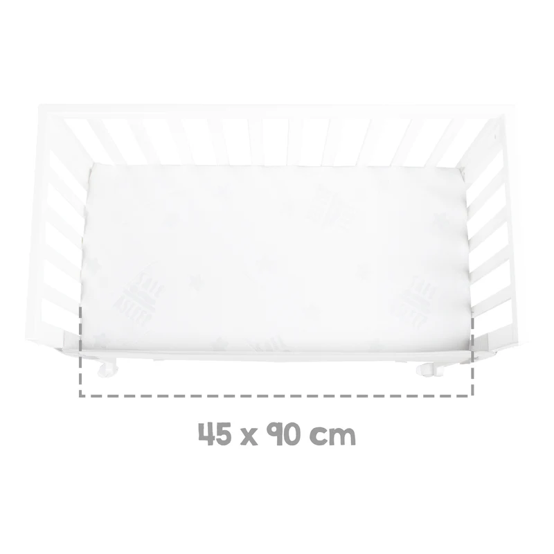 Stuben-/Beistellbett "safe asleep®" – 3 in 1 mit Barriere inkl. Matratze u. Nestchen, Holz weiß