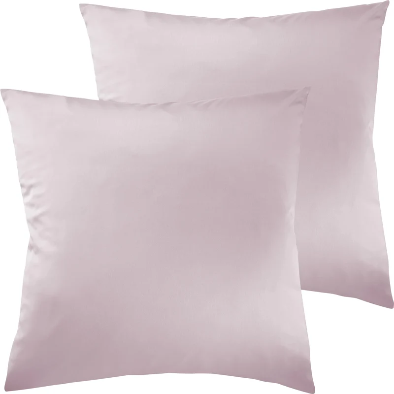 Satin Kopfkissen - Pure Label - Soft Rosa - 2er Set 80x80cm