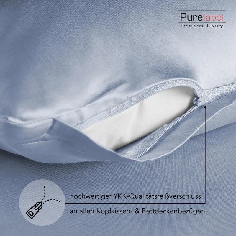 Satin Kopfkissen - Pure Label - Ice Blau - 40x80cm