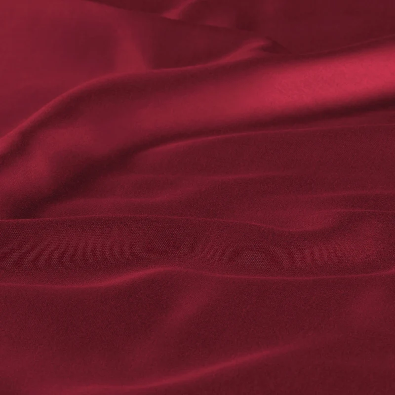 Satin Kopfkissen - Pure Label - Aurora Rot - 2er Set 80x80cm