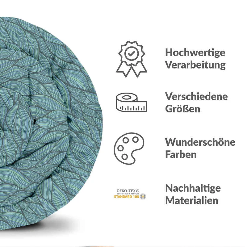 Therapiedecken Baumwollbezug Geflecht grün