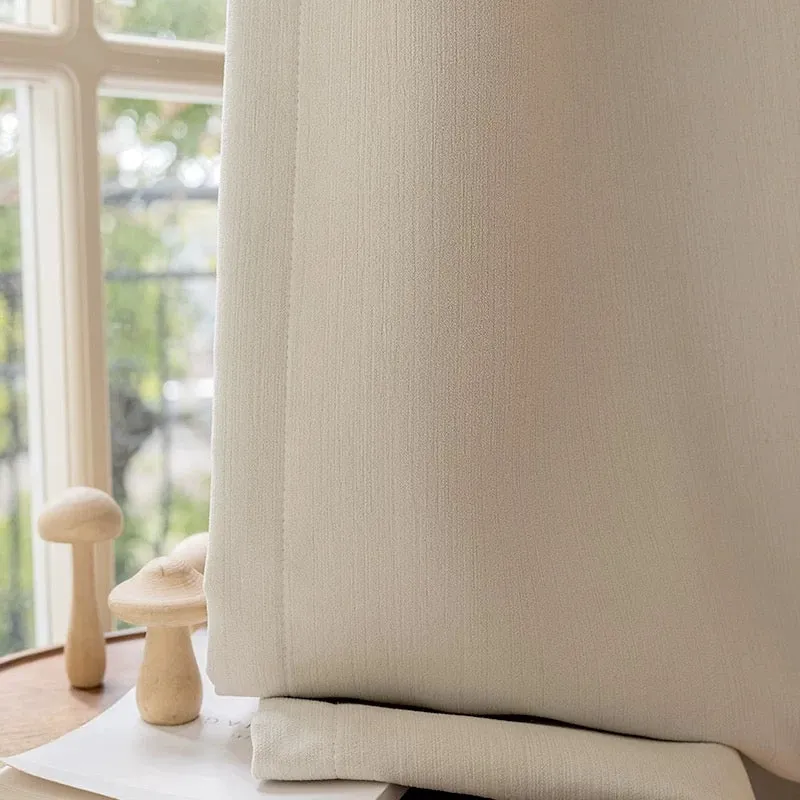 Vorhang Creamy Velvet 90% Verdunkelung Creme – mit Kräuselband (1 Stück)