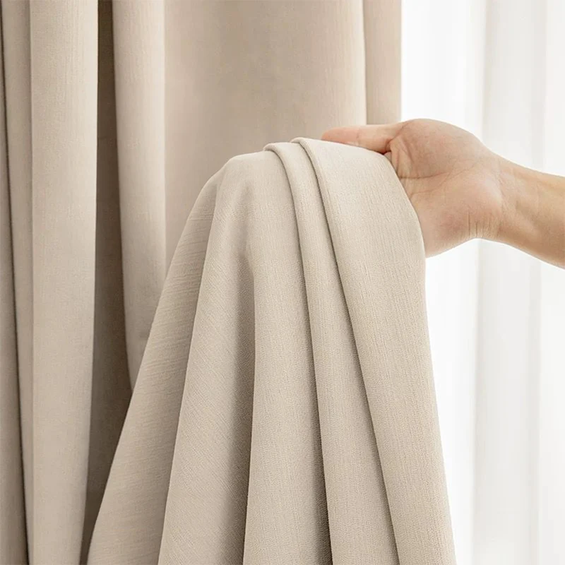 Vorhang Creamy Velvet 90% Verdunkelung Creme – mit Kräuselband (1 Stück)
