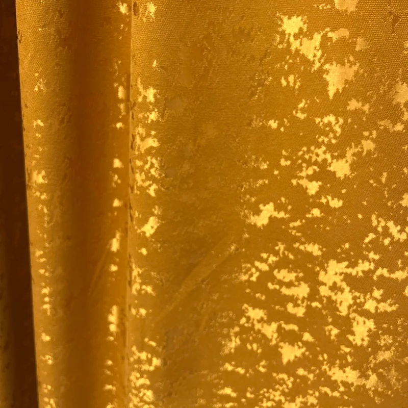 Deko Vorhang mit eleganter Textur Oberfläche Gelb – mit Kräuselband (1 Stück)