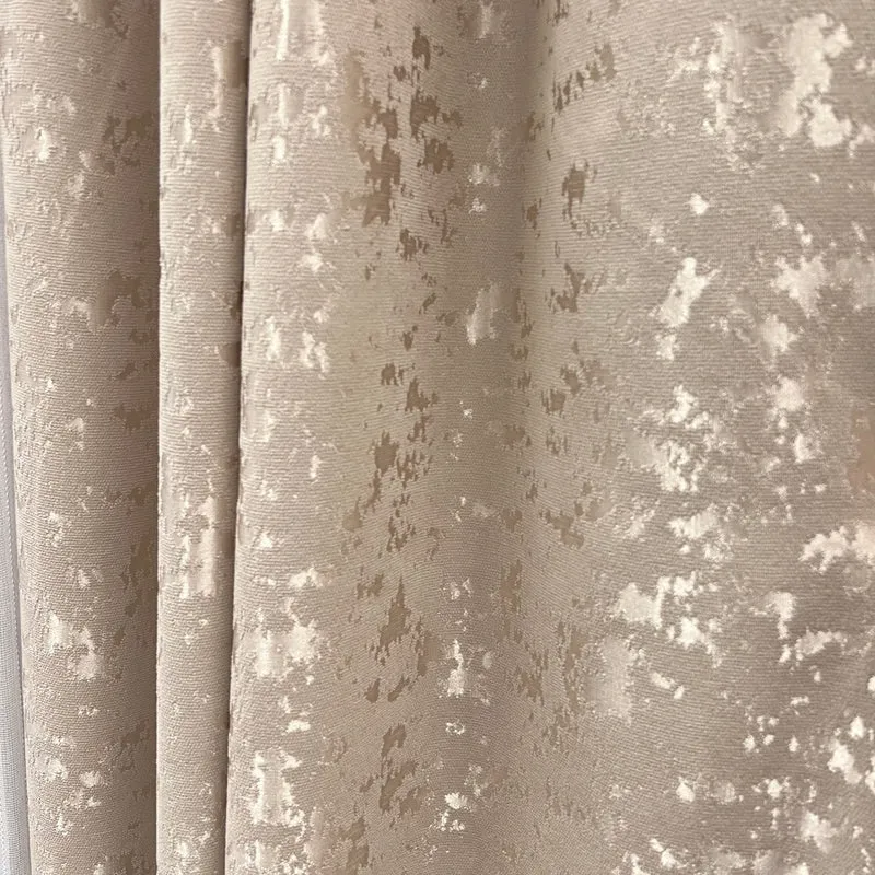 Deko Vorhang mit eleganter Textur Oberfläche Creme – mit Kräuselband (1 Stück)