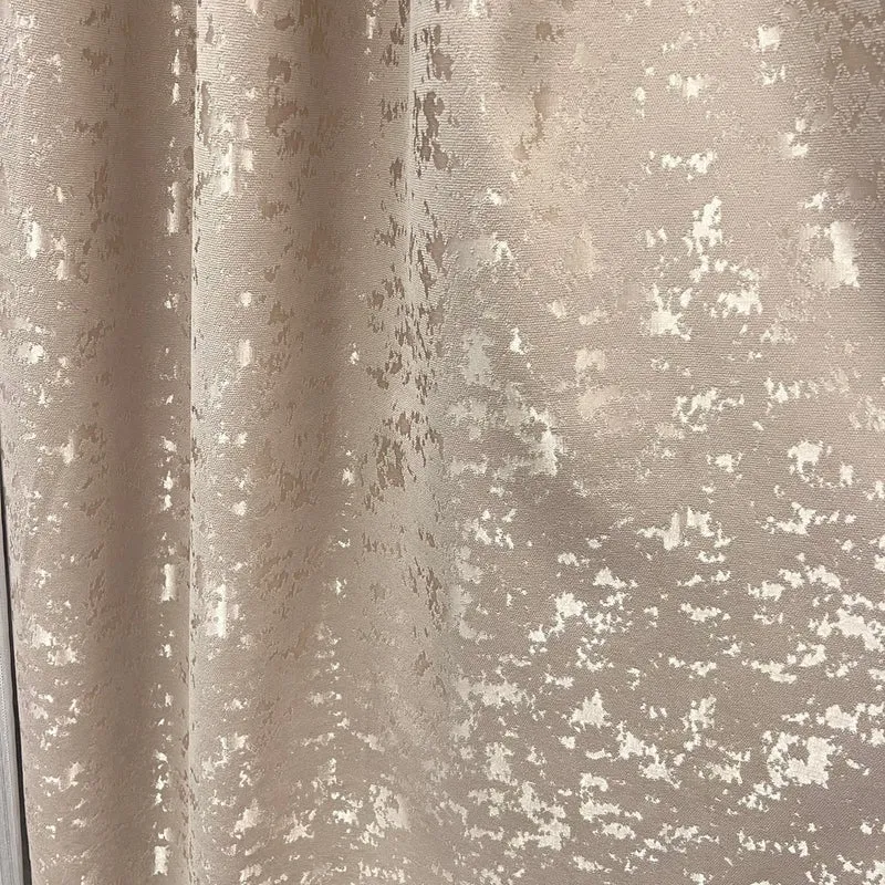 Deko Vorhang mit eleganter Textur Oberfläche Creme – mit Kräuselband (1 Stück)