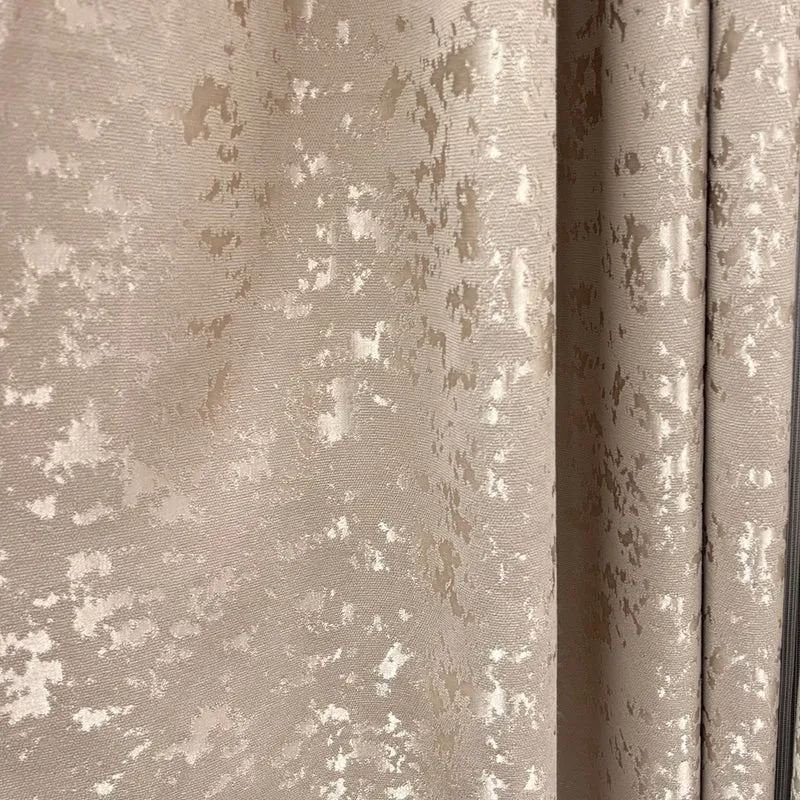 Deko Vorhang mit eleganter Textur Oberfläche Creme – mit Kräuselband (1 Stück)