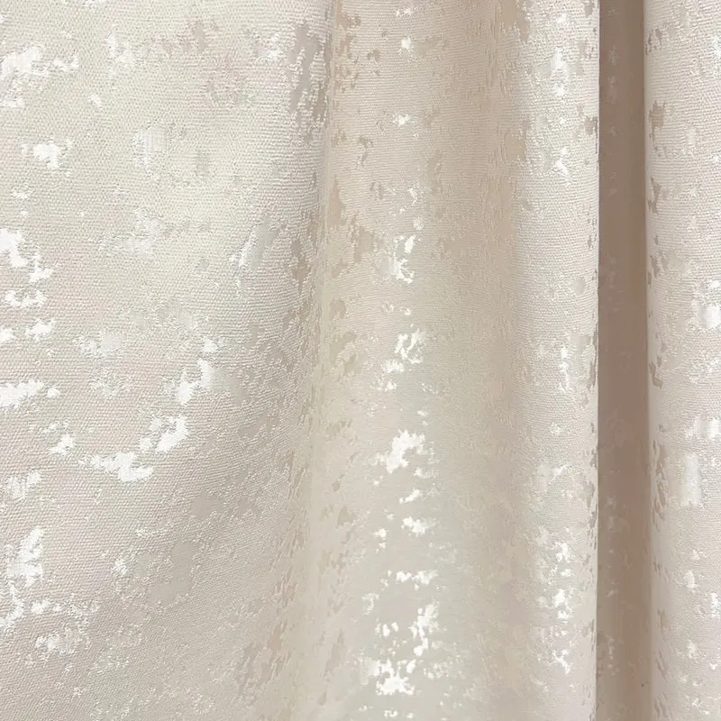 Deko Vorhang mit eleganter Textur Oberfläche Elfenbein – mit Kräuselband (1 Stück)