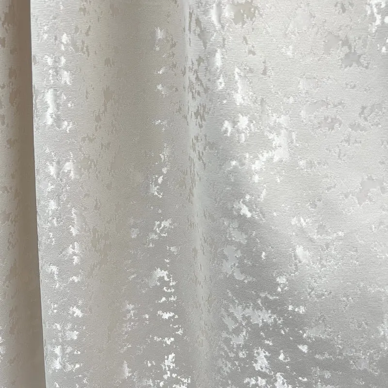 Deko Vorhang mit eleganter Textur Oberfläche Elfenbein – mit Kräuselband (1 Stück)