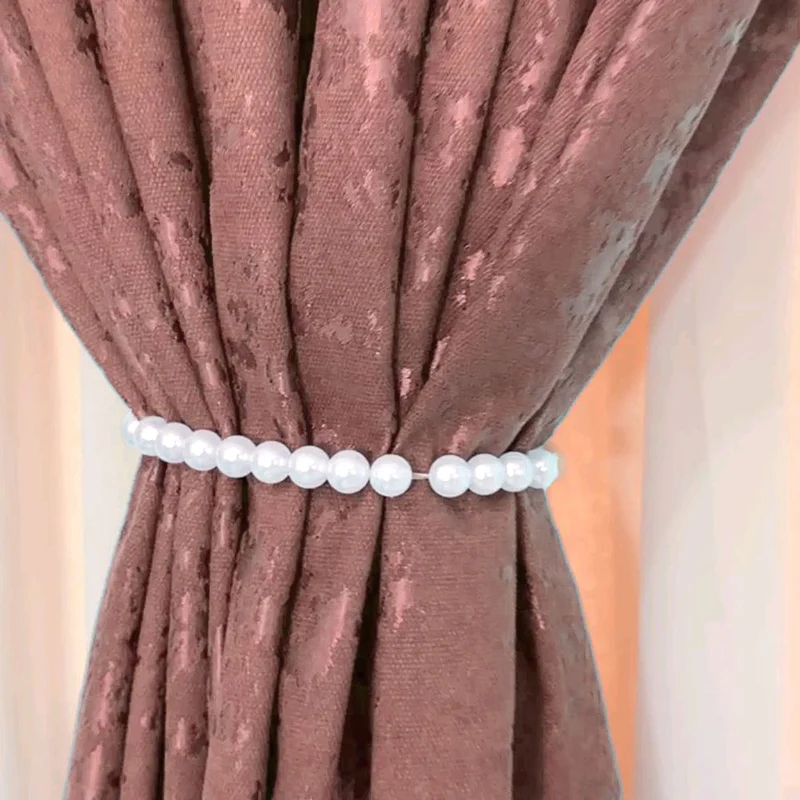 Deko Vorhang mit eleganter Textur Oberfläche Rose – mit Kräuselband (1 Stück)