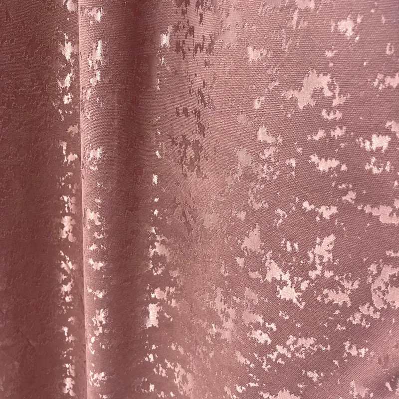 Deko Vorhang mit eleganter Textur Oberfläche Rose – mit Kräuselband (1 Stück)