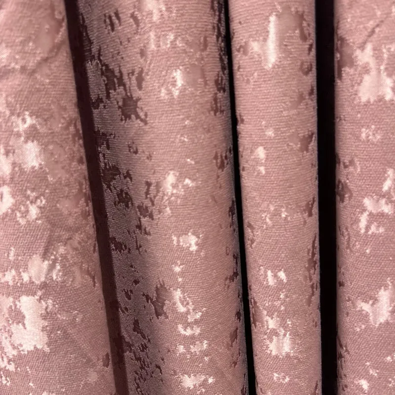Deko Vorhang mit eleganter Textur Oberfläche Rose – mit Kräuselband (1 Stück)