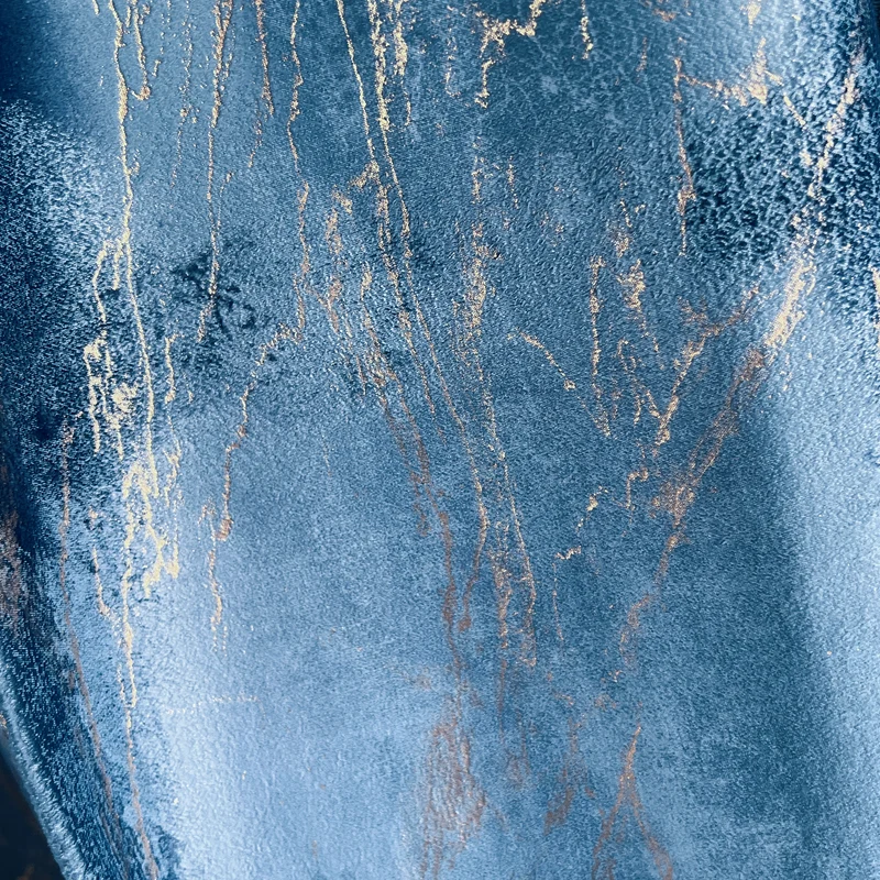 Luxuriöser Samtvorhäng 80% Verdunkelung Blau – mit Kräuselband (1 Stück)