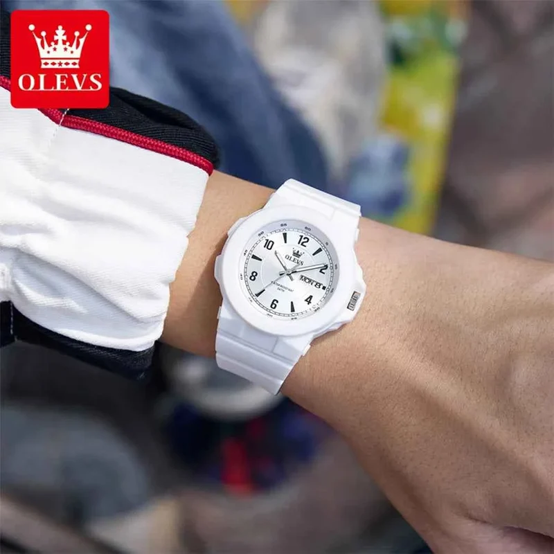 OLEVS Quarz-Sportuhr – Digitale Herrenuhr von Simplicity mit wasserdichtem Silikonarmband und hochfestem Glas