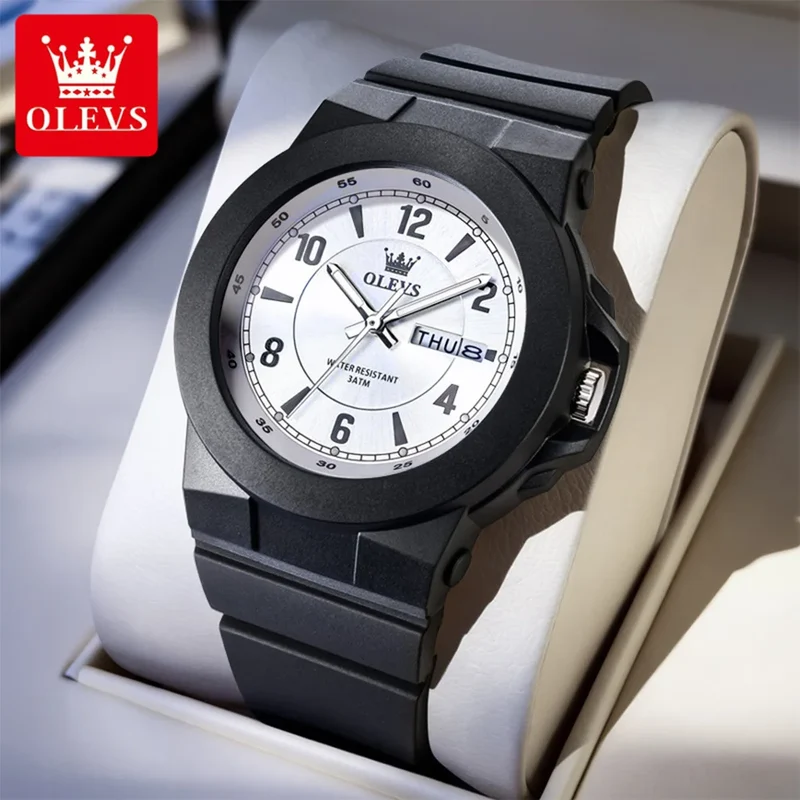 OLEVS Quarz-Sportuhr – Digitale Herrenuhr von Simplicity mit wasserdichtem Silikonarmband und hochfestem Glas