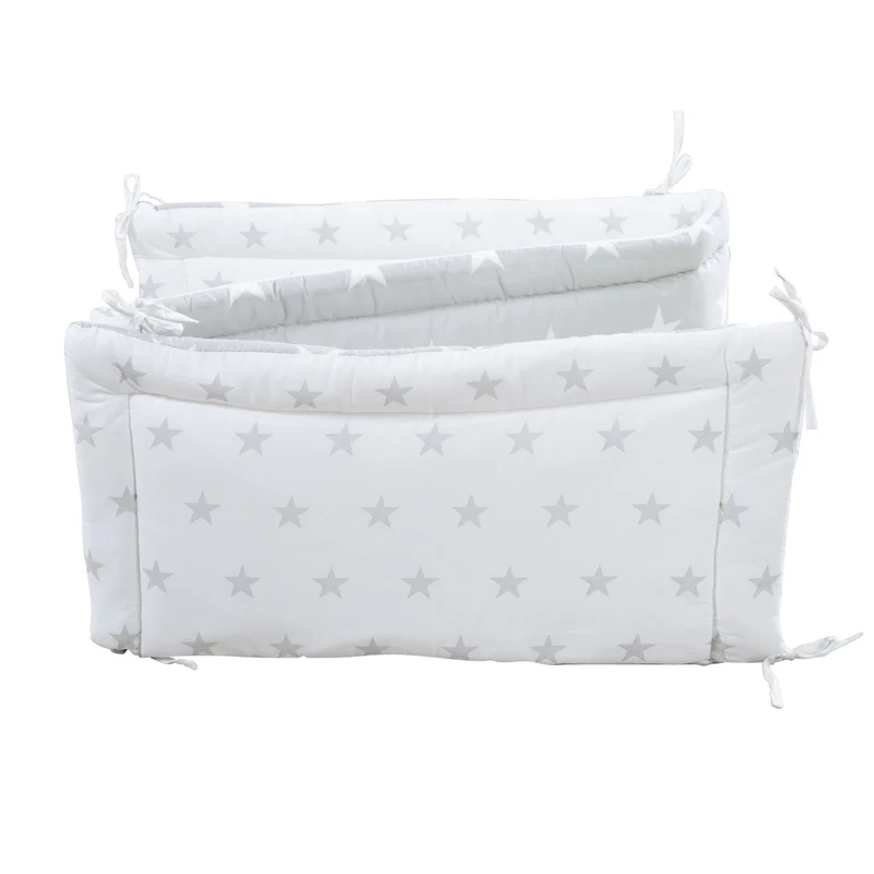 Multifunktionsbett, wandelbares Beistellbett mit Ausstattung, Kinderbett 60x120 cm, weiß