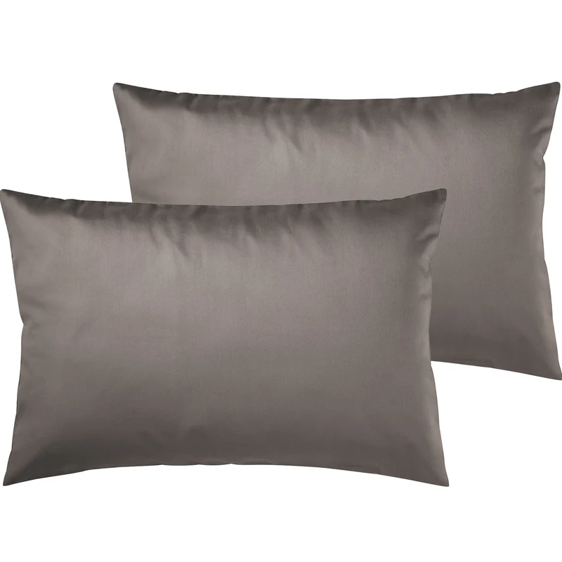 Satin Kopfkissen - Pure Label - Taupe - 2er Set 40x60cm