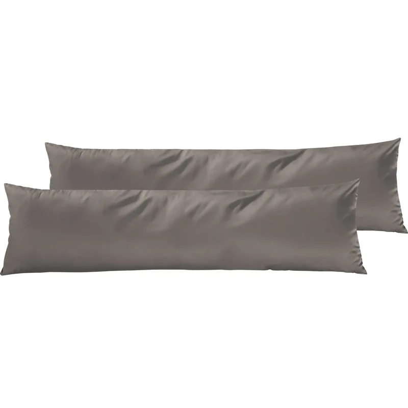 Satin Kopfkissen - Pure Label - Taupe - 2er Set 40x145cm