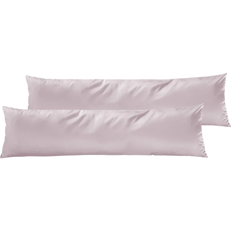 Satin Kopfkissen - Pure Label - Soft Rosa - 2er Set 40x145cm