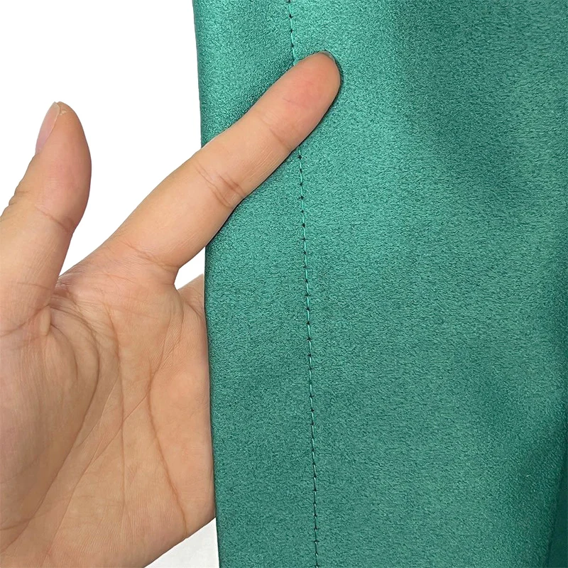 Dicke Stoff Vorhang 95% Verdunkelung Mintgrün – mit Kräuselband (1 Stück)