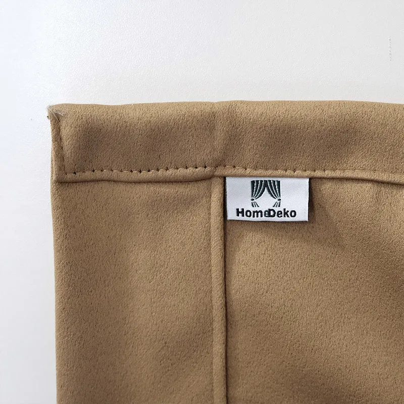Dicke Stoff Vorhang 99% Verdunkelung Beige – mit Kräuselband (1 Stück)