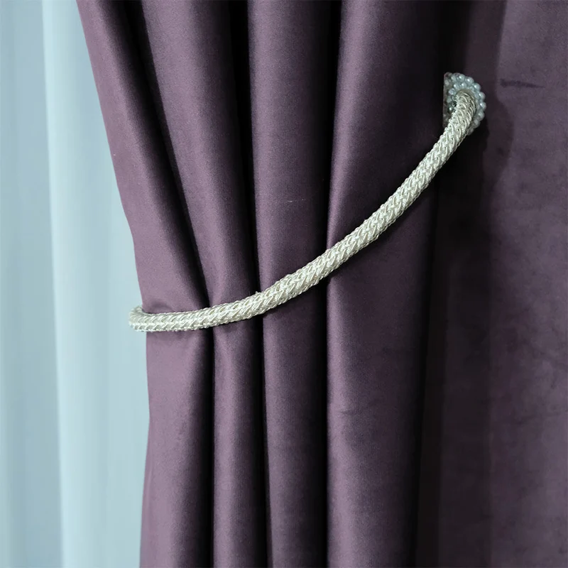Samt Vorhang 70% halbdeckend Violet – mit Kräuselband (1 Stück)