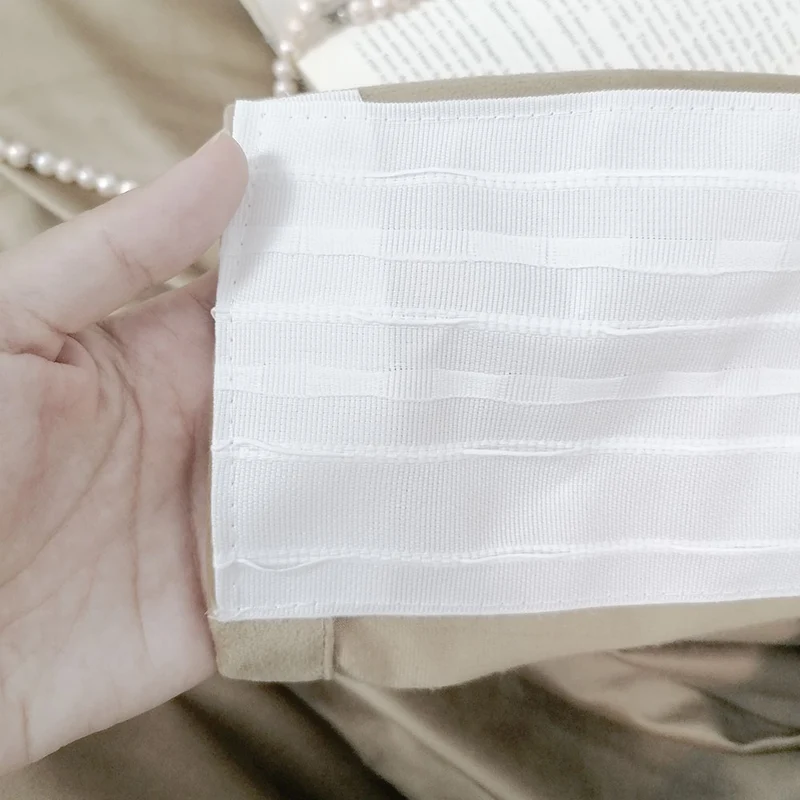 Samt Vorhang 80% Verdunkelung Beige – mit Kräuselband (1 Stück)