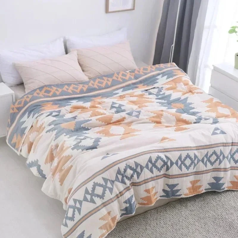 Weiche Sommerdecke aus japanischer Baumwollgaze für Sofa und Bett – leichte und atmungsaktive Bettwäsche