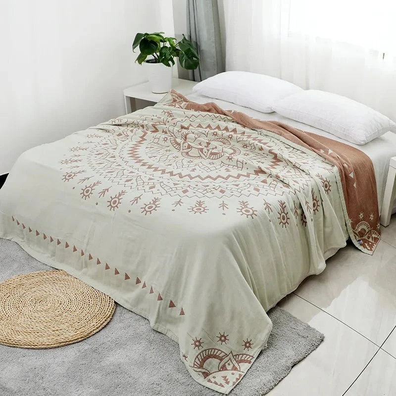 Weiche Sommerdecke aus japanischer Baumwollgaze für Sofa und Bett – leichte und atmungsaktive Bettwäsche