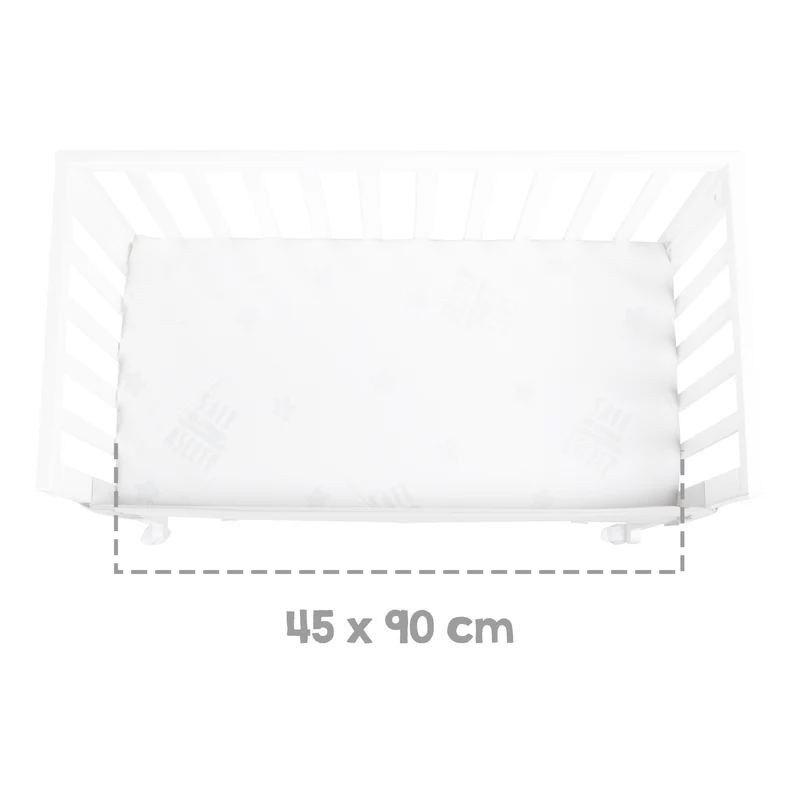 Stuben-/Beistellbett "roba Style" – 3 in 1 mit Barriere, Holz weiß, inkl. Matratze u. Nestchen