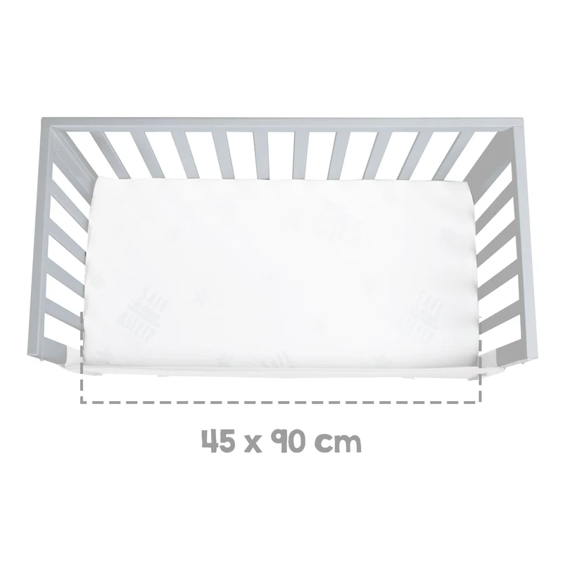 Stuben-/Beistellbett "roba Style" – 3 in 1 mit Barriere, Holz grau, inkl. Matratze u. Nestchen