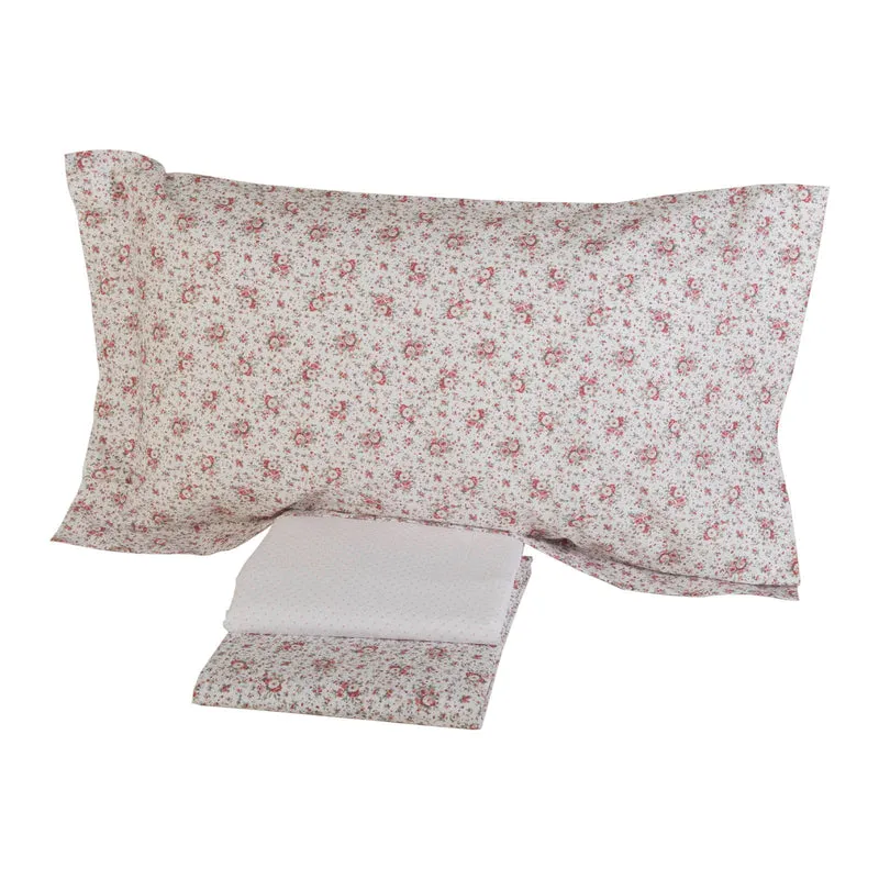 Completo Lenzuola petite bouquet Floreale in Percalle
