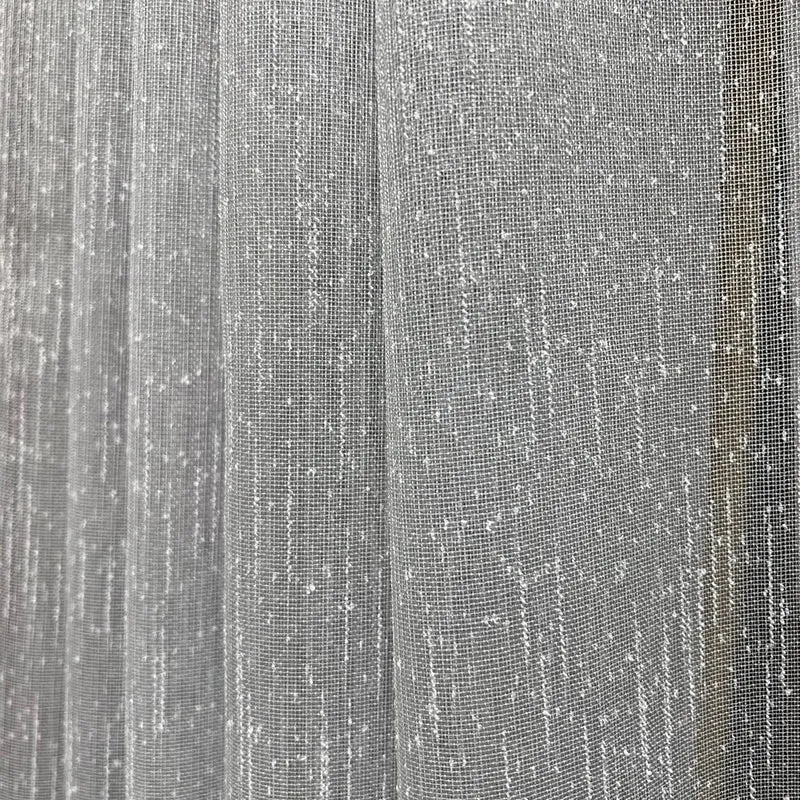 Gardine mit Streifen MILAN Grau – mit Kräuselband (1 Stück)